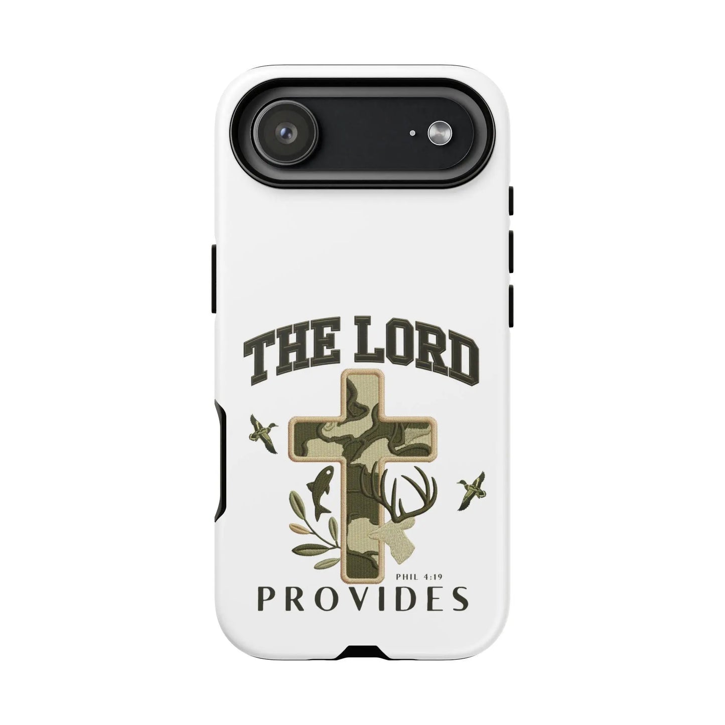 The Lord Provides Phone Case | Bible Verse Phone Case | Christian iPhone 17 Tough Cover | Minimalist Scripture Gift For Christian Dad