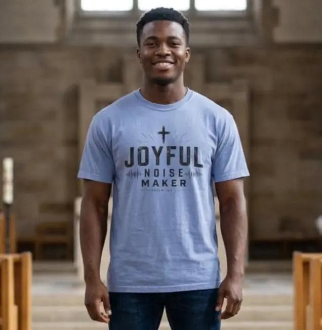 Joyful Noise Maker Christian T-Shirt, Church Tee, Christian Worship Shirt, Faith Graphic Tee, Praise Jesus Tee, Gift for Worship Leader