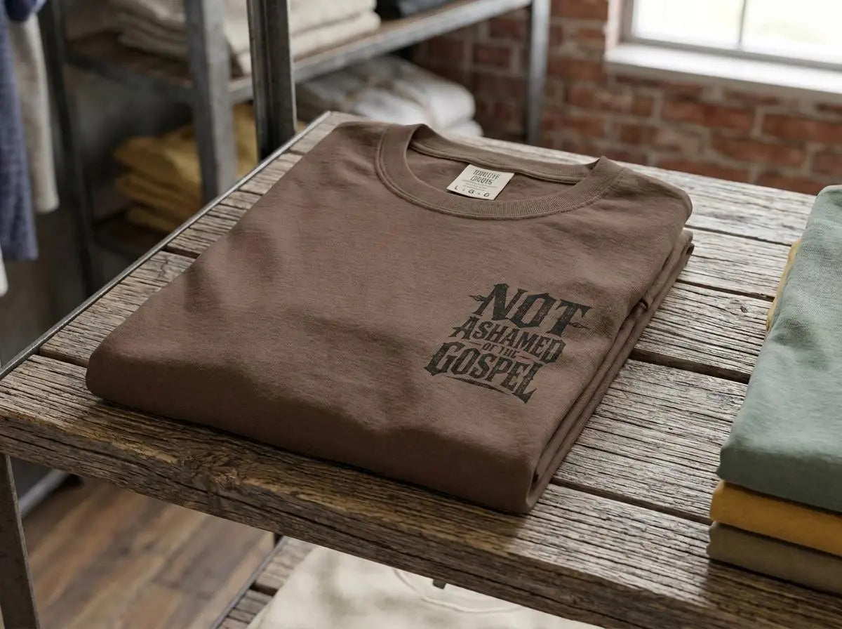 Comfort Colors Christian Shirt, Not Ashamed of the Gospel Tee, Vintage Faith Shirt, Church Apparel for Men, Christian Faith Tee