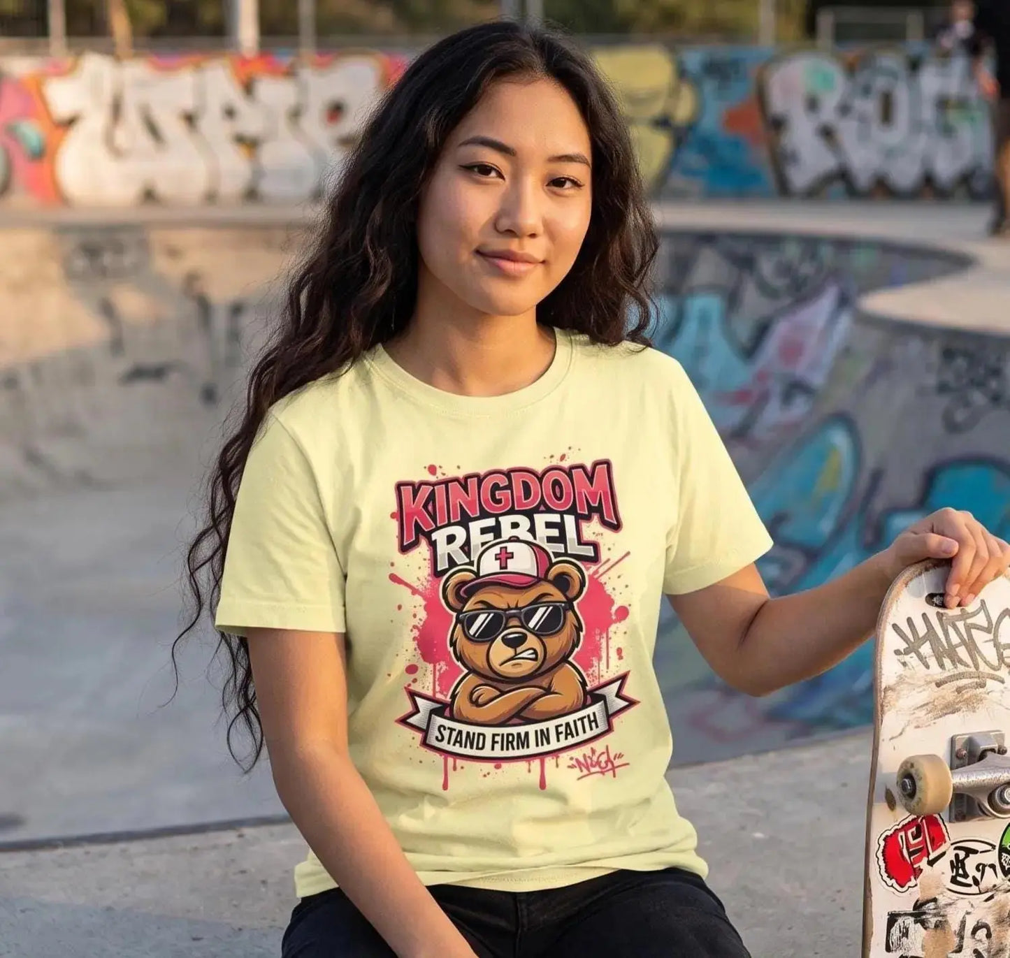 Kingdom Rebel Christian Youth Tee | Faith Based Youth Gift | Cool Church Tee | Christian Streetwear for Kids | Faith-Based Graphic T-Shirt