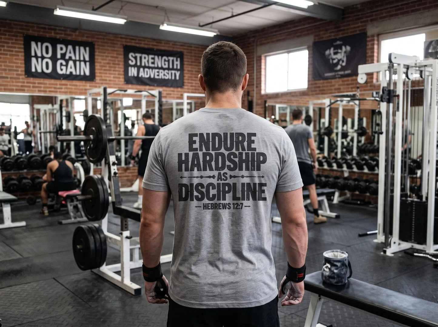 Christian Workout Shirt | Endure Hardship as Discipline T-Shirt | Christian Gym Clothes | Jesus Gym Shirt | Christian Athletic Wear