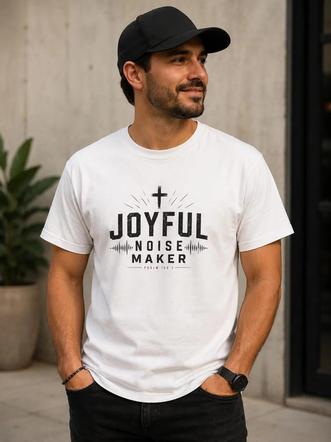 Joyful Noise Maker Christian T-Shirt, Church Tee, Christian Worship Shirt, Faith Graphic Tee, Praise Jesus Tee, Gift for Worship Leader