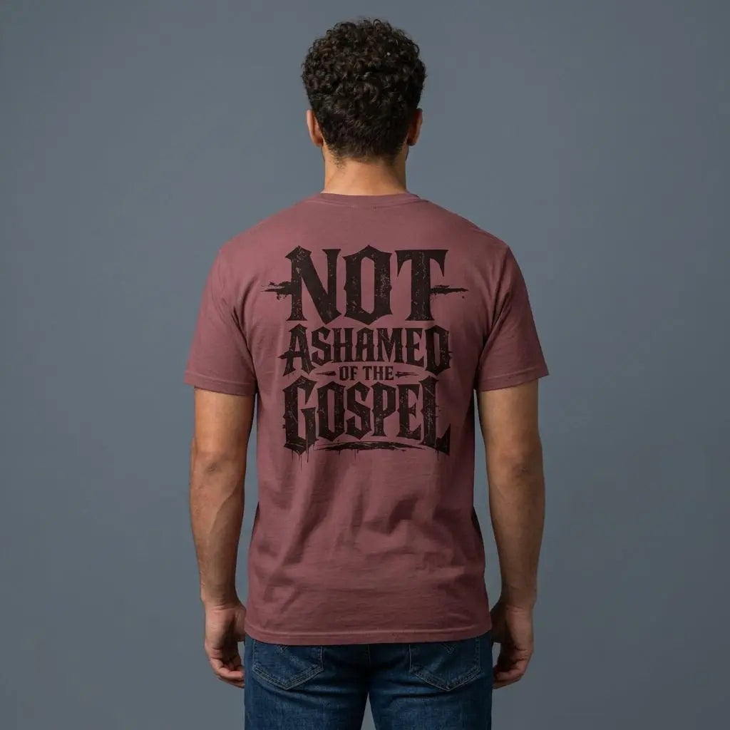 Comfort Colors Christian Shirt, Not Ashamed of the Gospel Tee, Vintage Faith Shirt, Church Apparel for Men, Christian Faith Tee