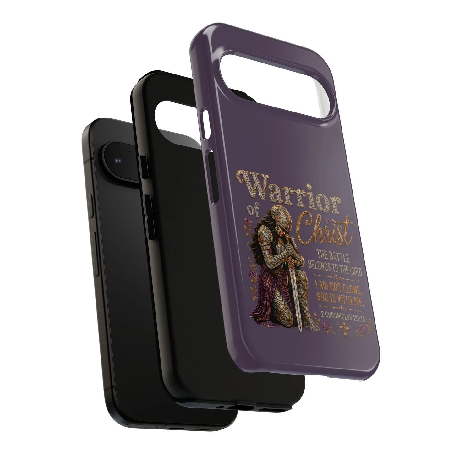 Warrior of Christ Phone Case | Christian iPhone & Samsung Case | 2 Chronicles 20:15 Bible Verse Cover | Faith-Based Protective Phone Cover