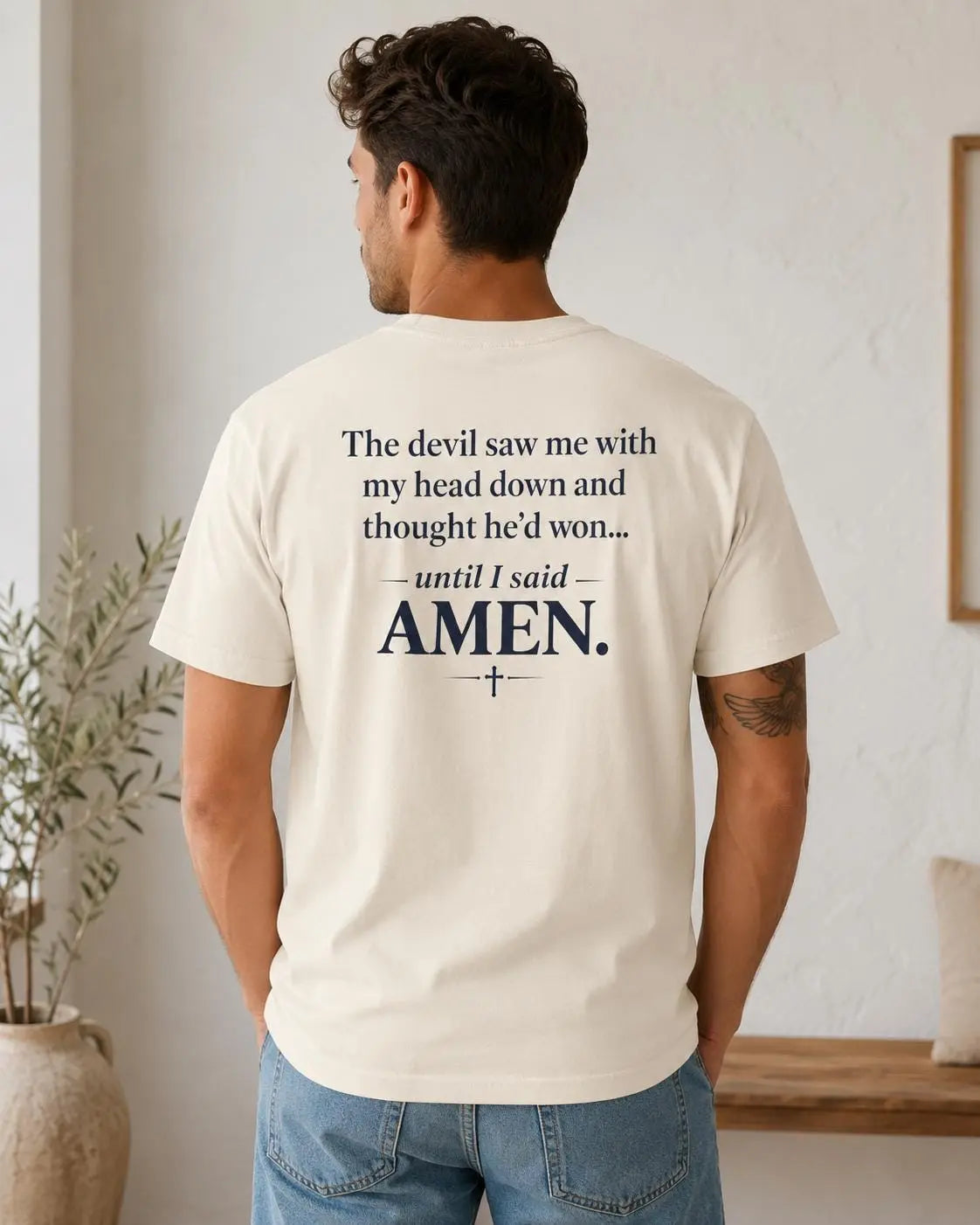 Christian Comfort Colors 1717 Tee | Lion of Judah Faith T-Shirt | Mens Church Shirt | Christian faith tee | Trendy Jesus Apparel