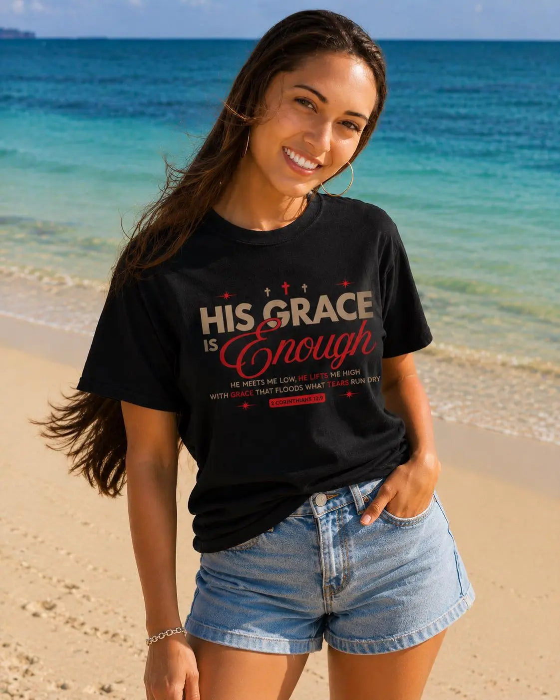 His Grace Is Enough T-shirt | Christian Scripture Faith Tee | His Grace Is Enough Faith Tee | Comfort Colors Bible Verse Shirt