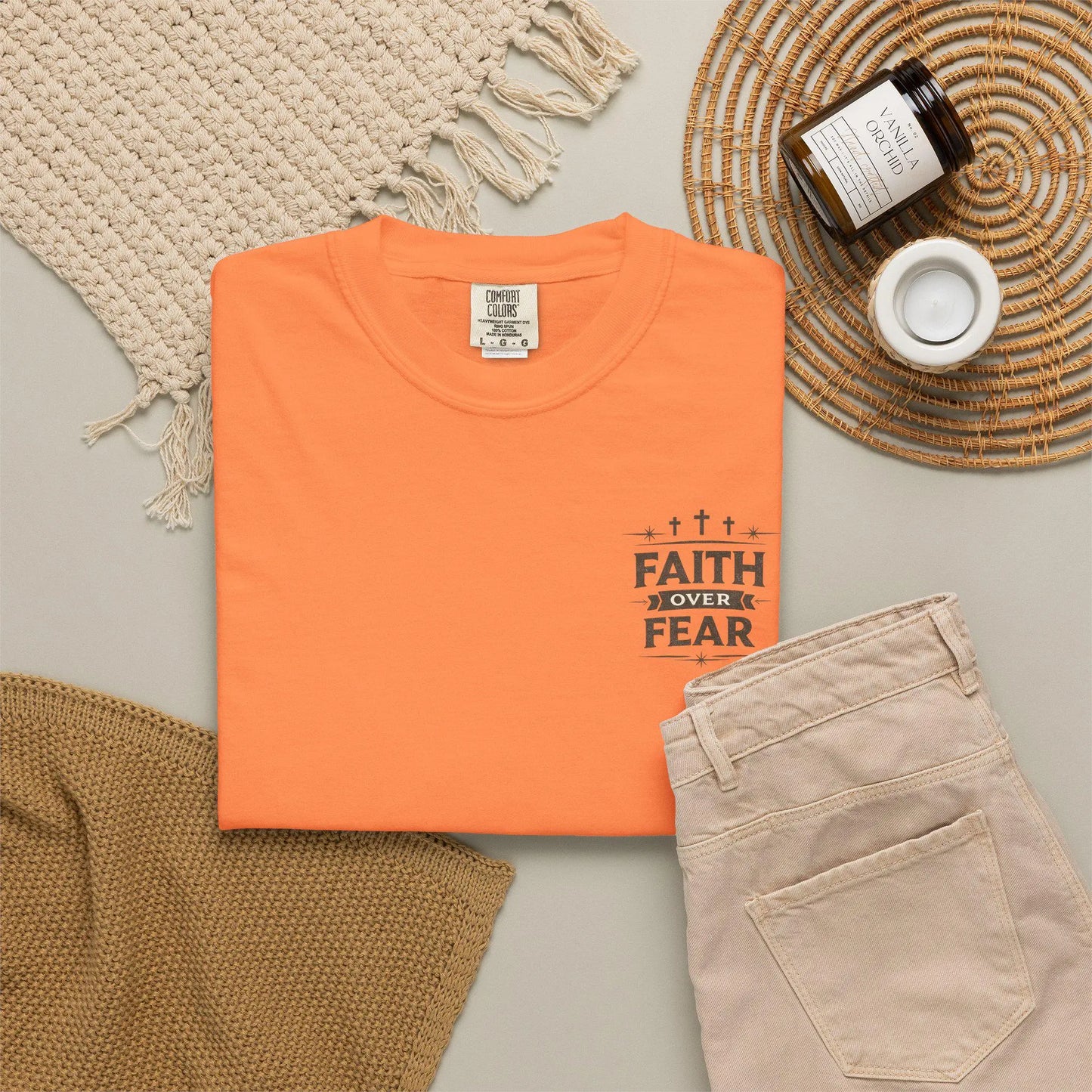 Stronger Than the Storm T-shirt | Faith Over Fear Christian Tee | Christian Women’s Comfort Colors Tee, Jesus Tee, Christian Gift for Wife