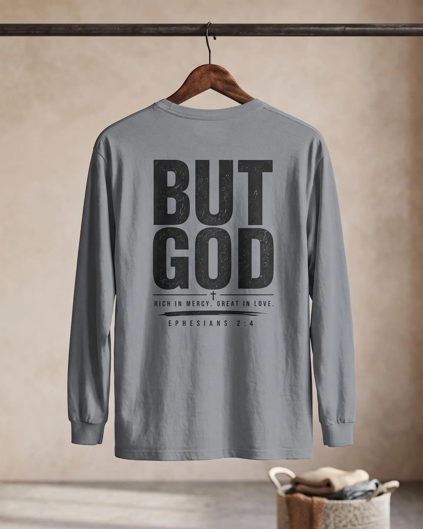 But God Long Sleeve Shirt, Trendy Christian Tee, Christian Streetwear, Faith Based Shirt, Religious Gift for Men, Christian Faith Apparel
