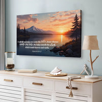 Psalm 121:1-2 - A Song Of Ascents Faith Wall Sign Tailored Canvases