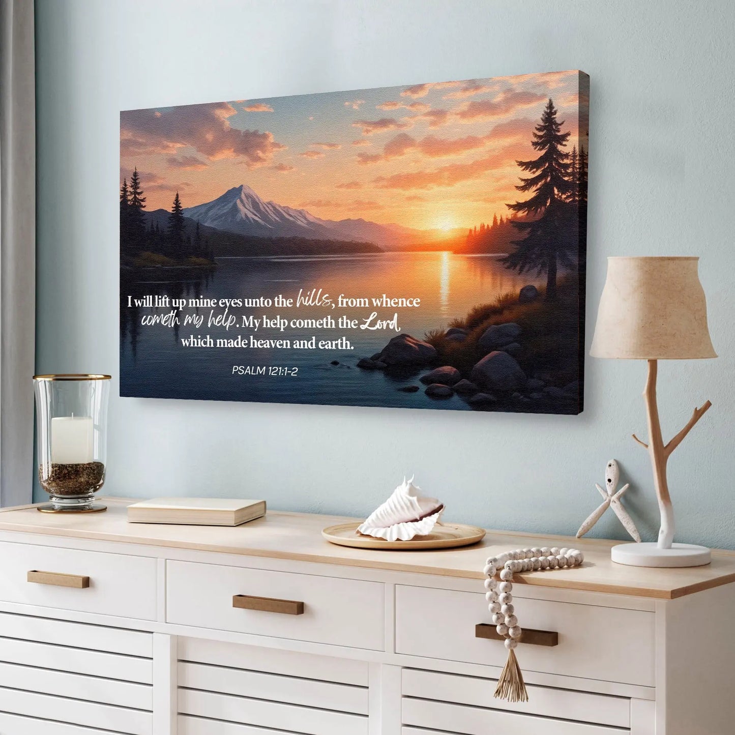 Psalm 121:1-2 - A Song Of Ascents Faith Wall Sign Tailored Canvases