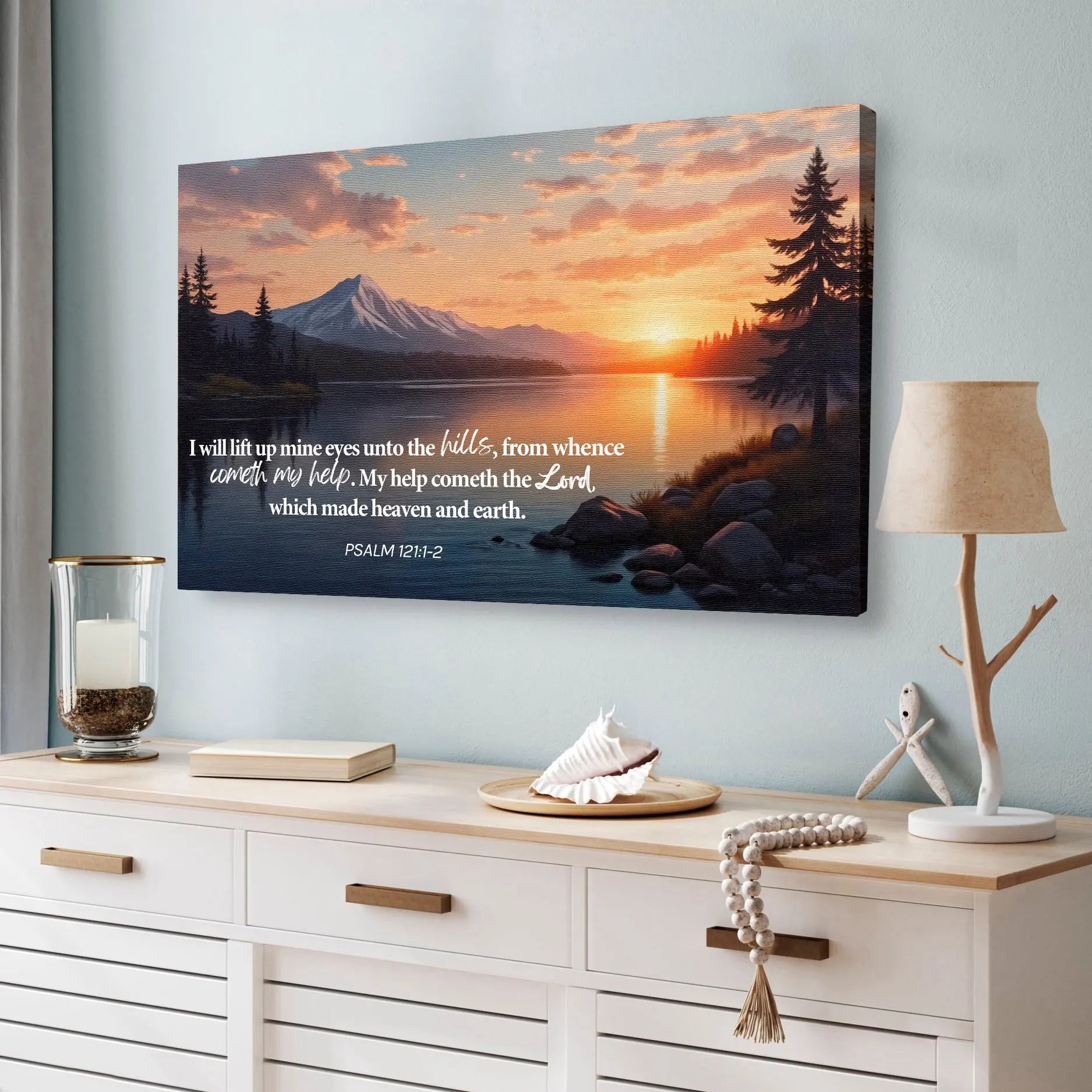 Psalm 121:1-2 - A Song Of Ascents Faith Wall Sign Tailored Canvases