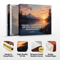 Psalm 121:1-2 - A Song Of Ascents Faith Wall Sign Tailored Canvases