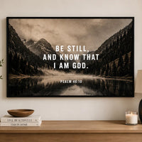 Be Still and Know Framed Wall Art Romans116 Christian Apparel