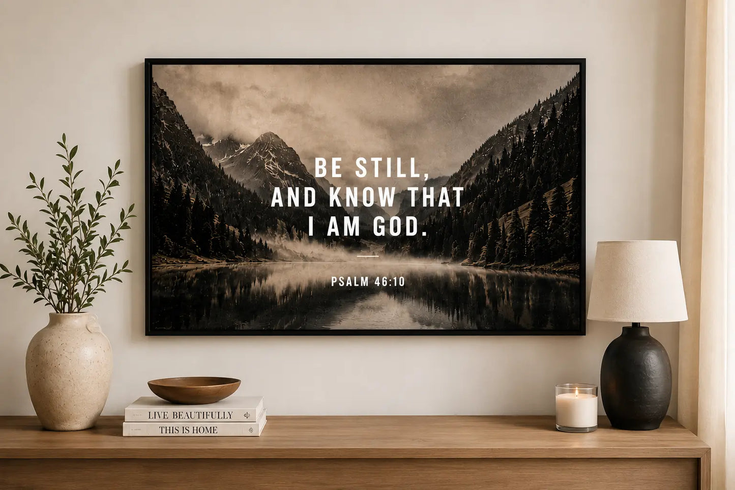 Be Still and Know Framed Wall Art Romans116 Christian Apparel