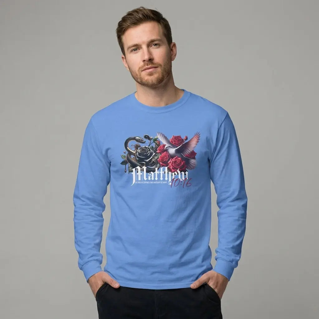"Dove and Serpent" Long Sleeve Tee Romans116 Christian Apparel