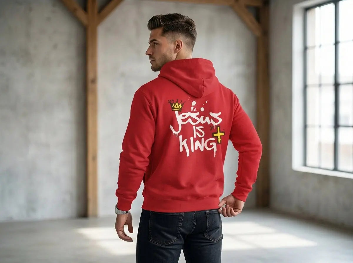"Jesus is King" Hoodie Romans116 Christian Apparel