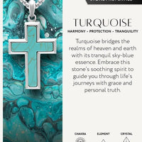 Turquoise Cross Pendant Necklace RTZN