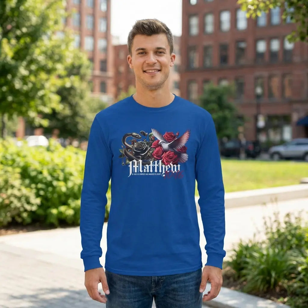 "Dove and Serpent" Long Sleeve Tee Romans116 Christian Apparel