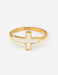 White Enamel Cross Ring