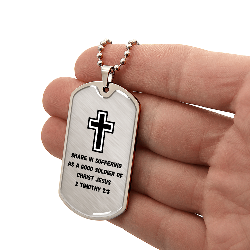 Soldier for Jesus Dog Tag (Customizable)