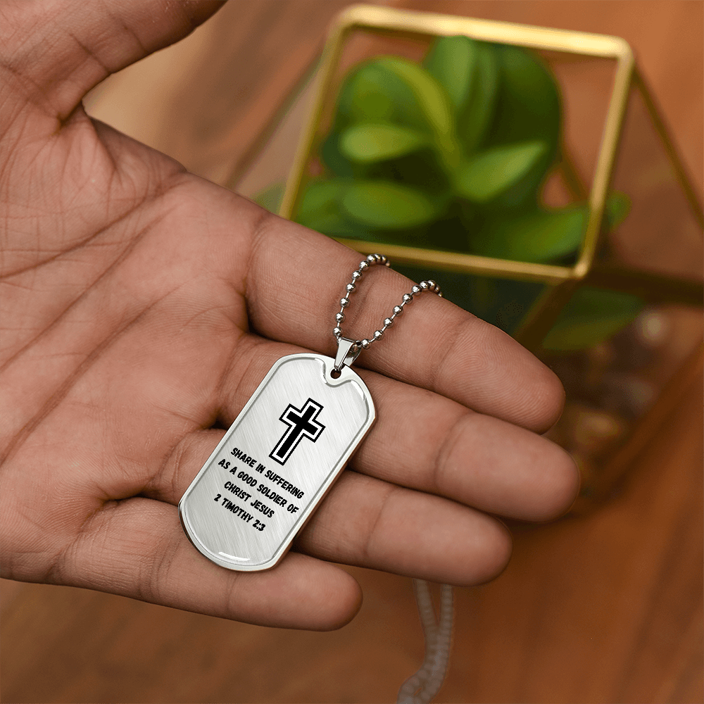 Soldier for Jesus Dog Tag (Customizable)