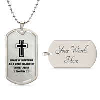 Soldier for Jesus Dog Tag (Customizable)
