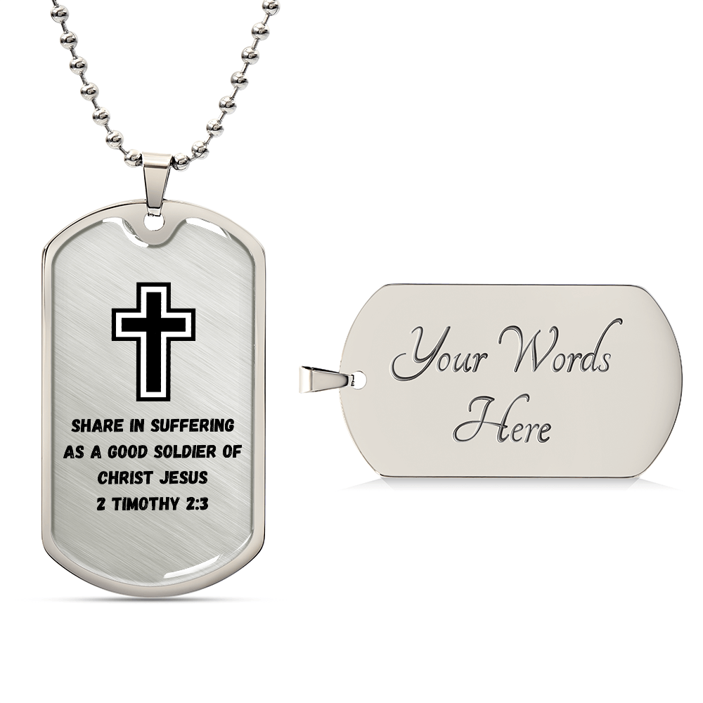 Soldier for Jesus Dog Tag (Customizable)