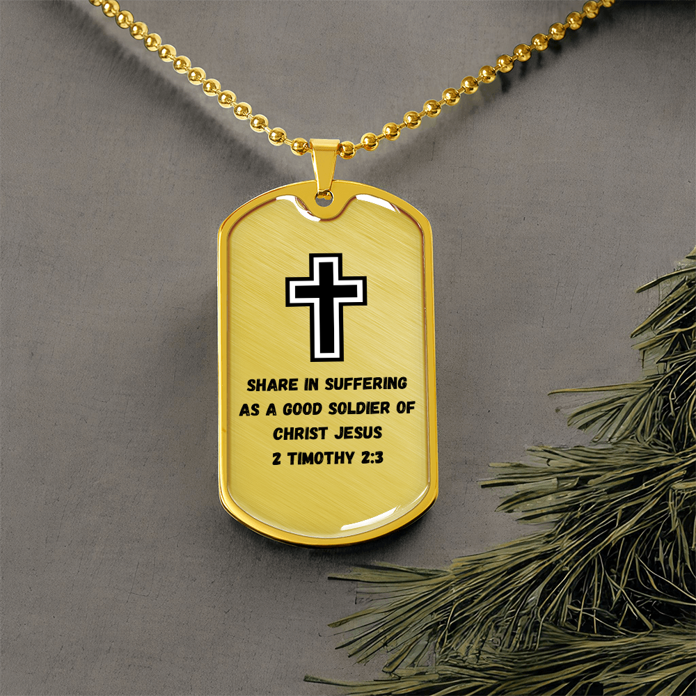 Soldier for Jesus Dog Tag (Customizable)