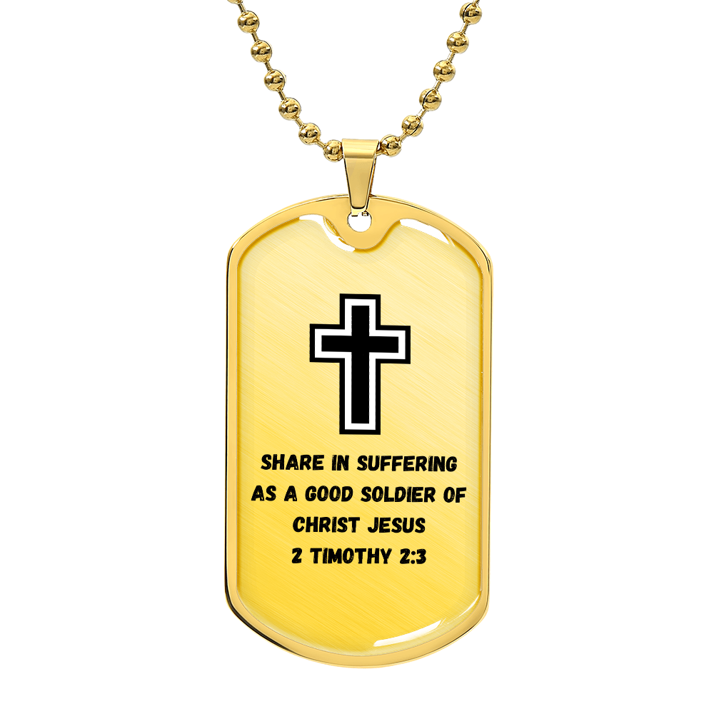 Soldier for Jesus Dog Tag (Customizable)