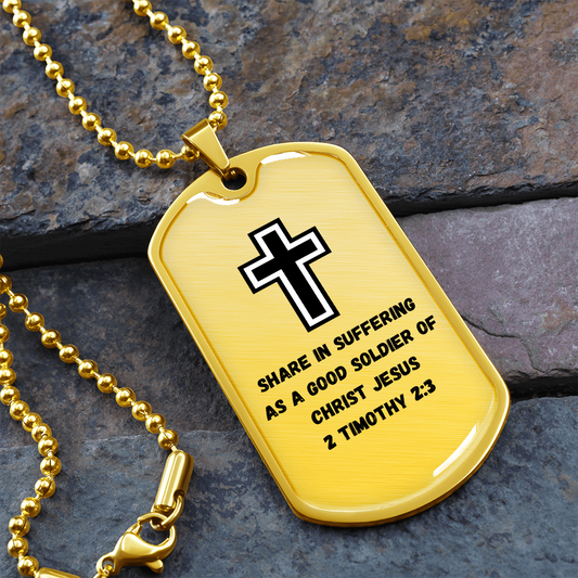 Soldier for Jesus Dog Tag (Customizable)