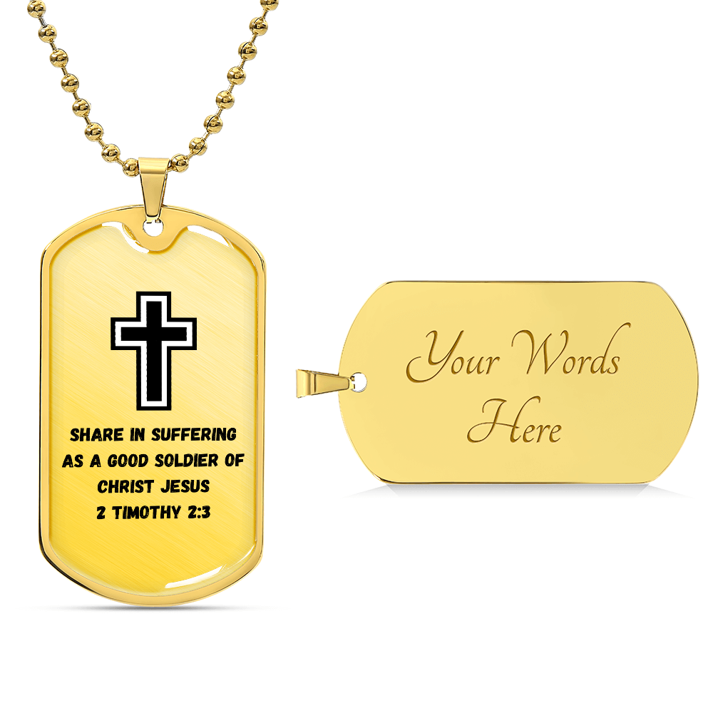 Soldier for Jesus Dog Tag (Customizable)