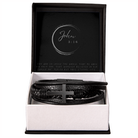 The Disciple Band – Men's Cross & Leather Bracelet