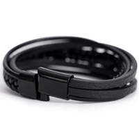 The Disciple Band – Men's Cross & Leather Bracelet