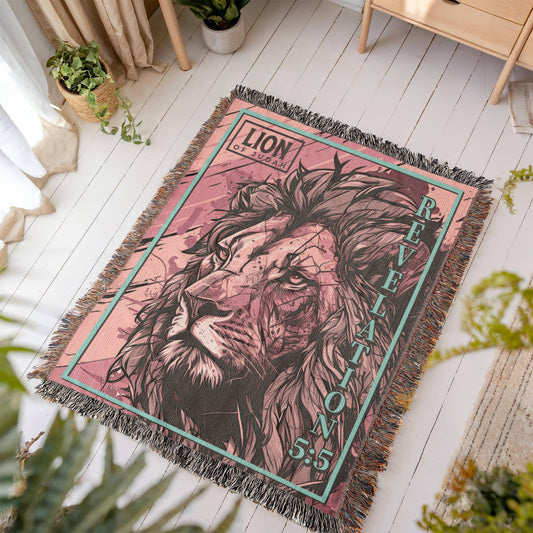Lion Of Judah Heirloom Woven Blanket