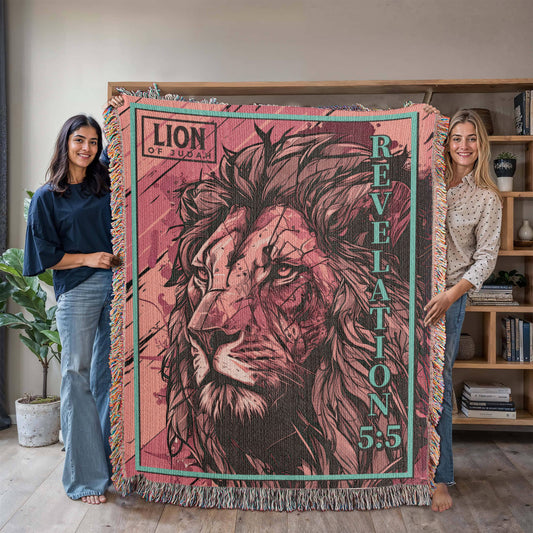 Lion Of Judah Heirloom Woven Blanket