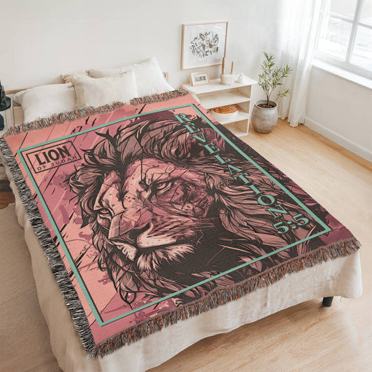 Lion Of Judah Heirloom Woven Blanket