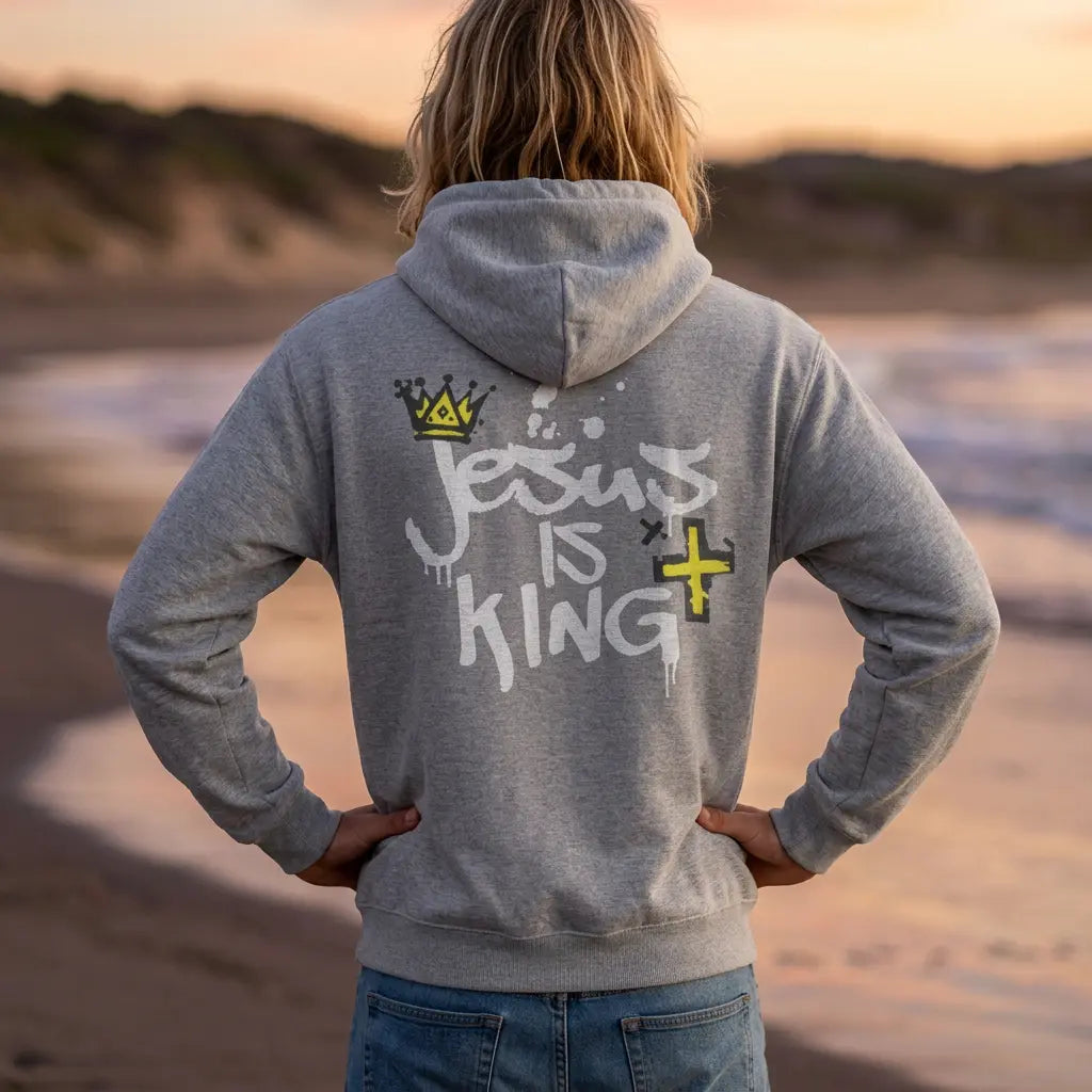 "Jesus is King" Hoodie Romans116 Christian Apparel