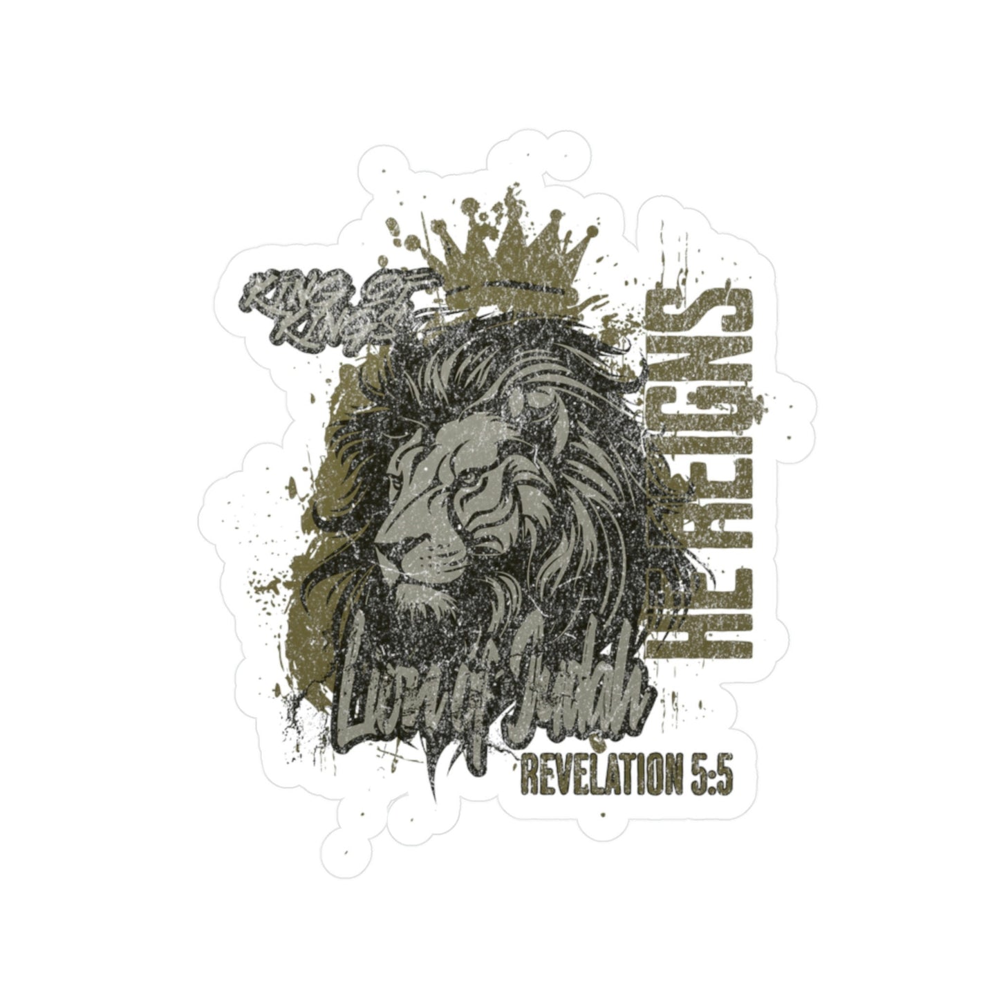 BIBLE Verse Sticker for Laptops, Water Bottles, Notebooks, Journals, Christian Sticker, Lion of Judah, Bible Verse Sticker, Revelation