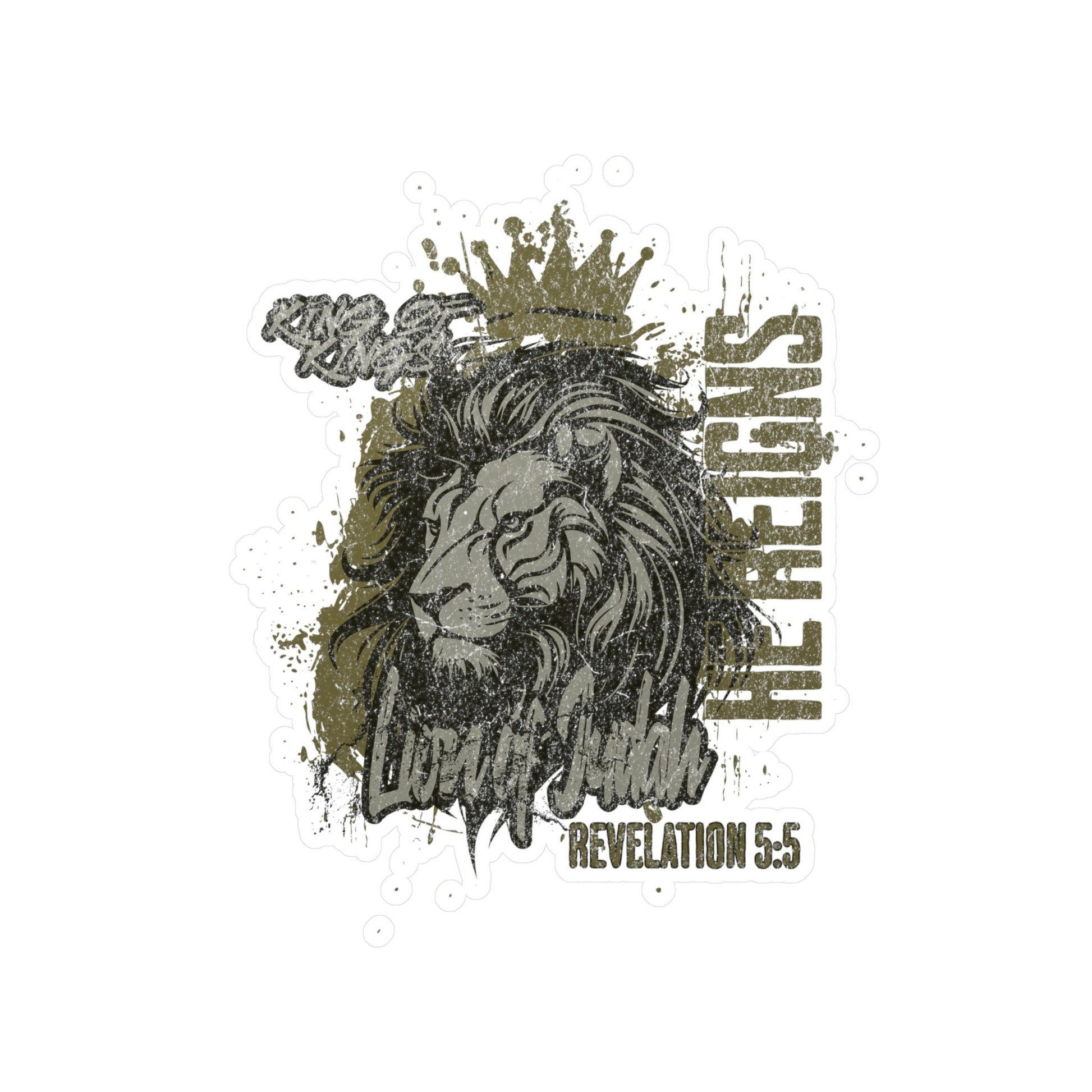 BIBLE Verse Sticker for Laptops, Water Bottles, Notebooks, Journals, Christian Sticker, Lion of Judah, Bible Verse Sticker, Revelation