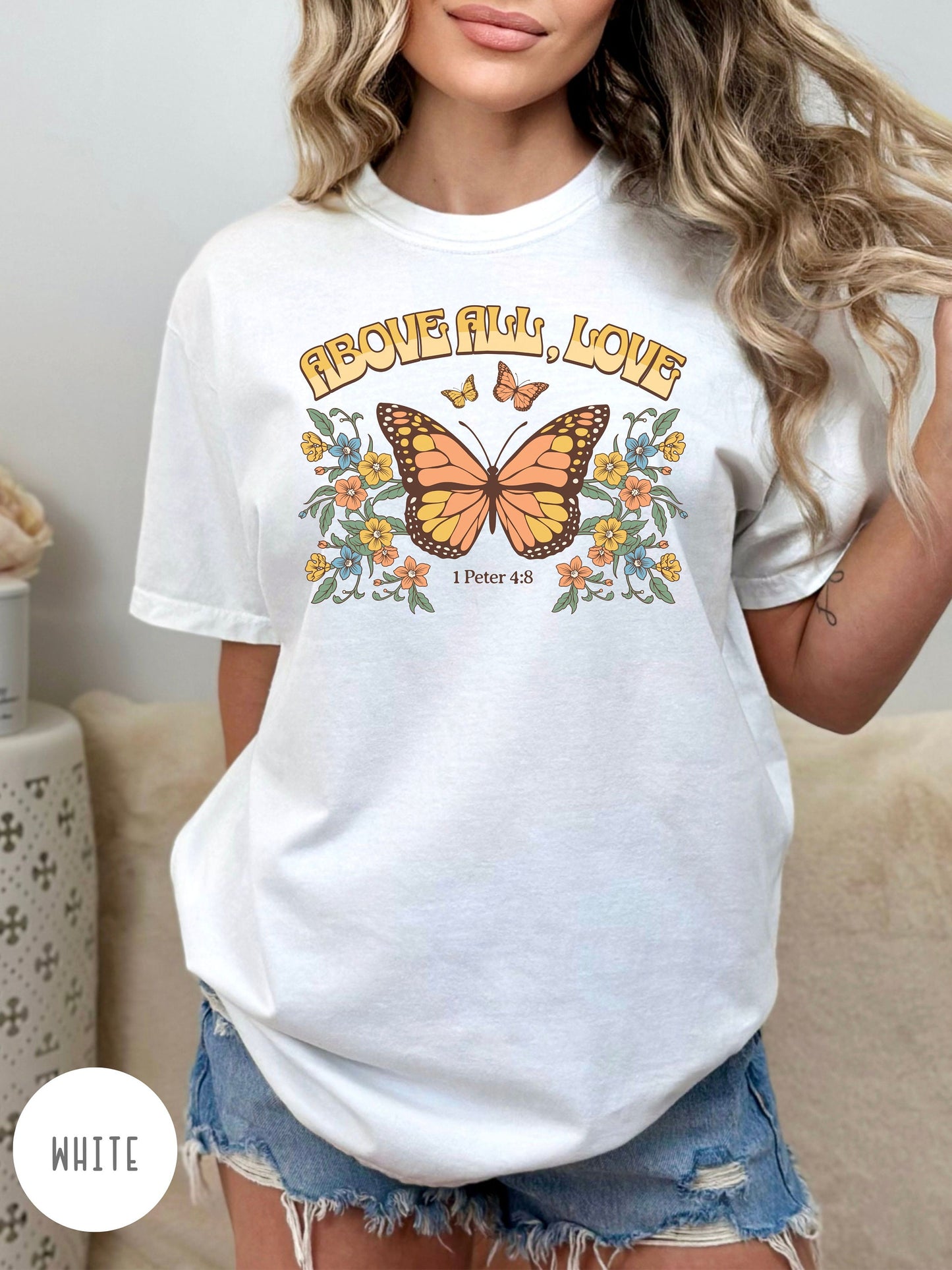 Boho Christian Shirts Comfort Colors Christian TShirts Bible Verse Shirt Trendy Christians T Shirts Jesus Apparel Faith Based Shirt 1 Peter