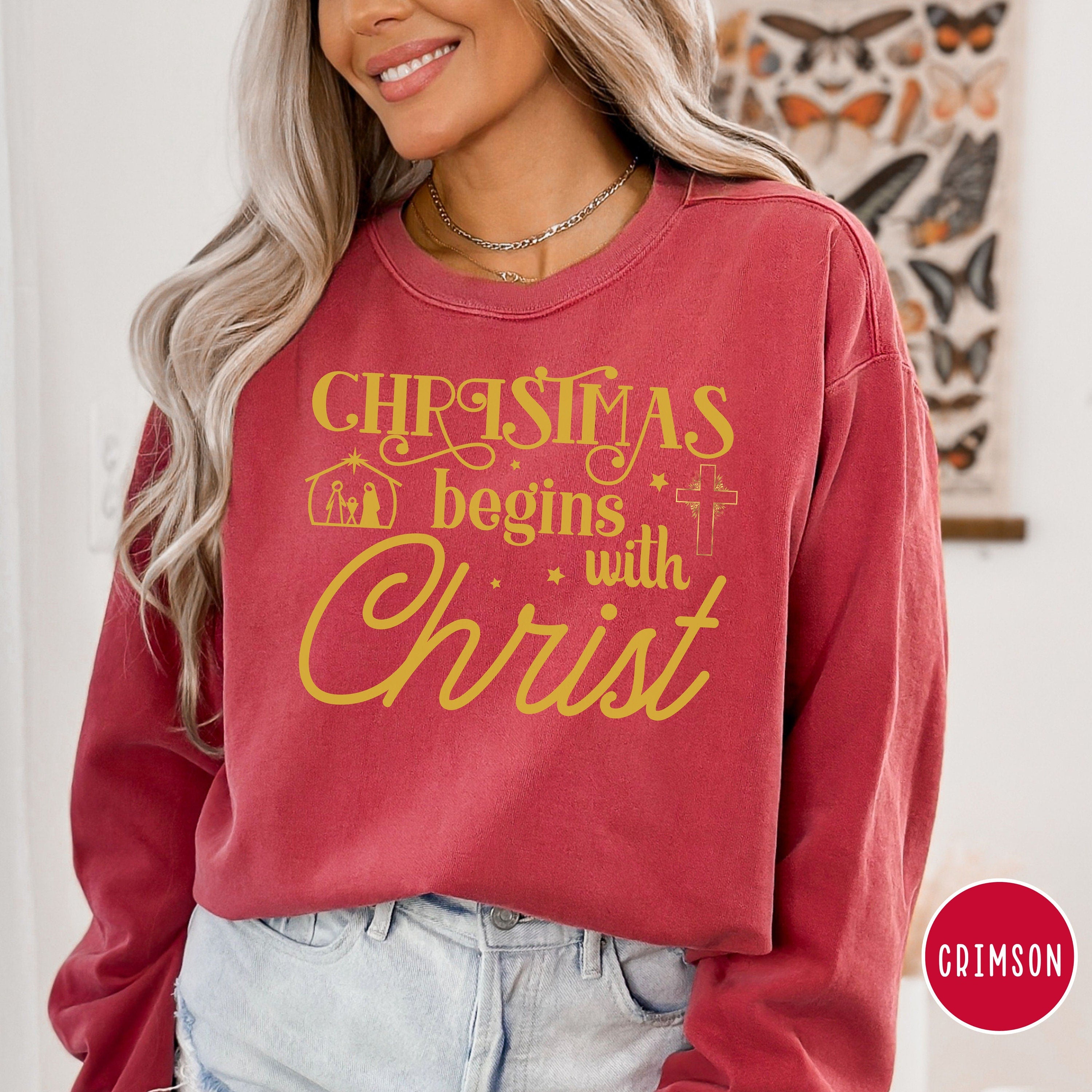 Comfort Colors Christmas Sweater, Christmas Jesus Nativity Shirt, Christian Christmas Sweatshirt, Christian Nativity Sweatshirt, Baby Jesus