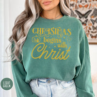 Comfort Colors Christmas Sweater, Christmas Jesus Nativity Shirt, Christian Christmas Sweatshirt, Christian Nativity Sweatshirt, Baby Jesus