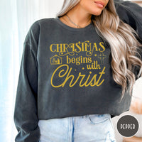Comfort Colors Christmas Sweater, Christmas Jesus Nativity Shirt, Christian Christmas Sweatshirt, Christian Nativity Sweatshirt, Baby Jesus