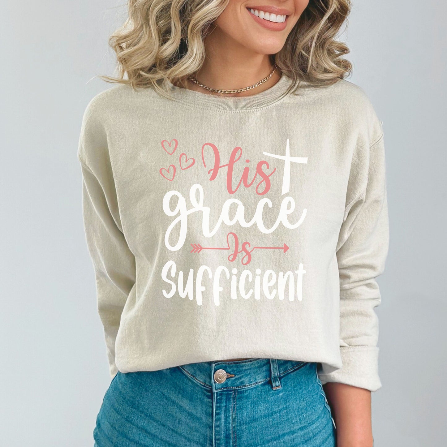 Women's Christian Sweatshirt, Christian Shirts, Religious Apparel, Church Merch, Bible Verse Shirt, Jesus Crewneck, Trendy Christian apparel
