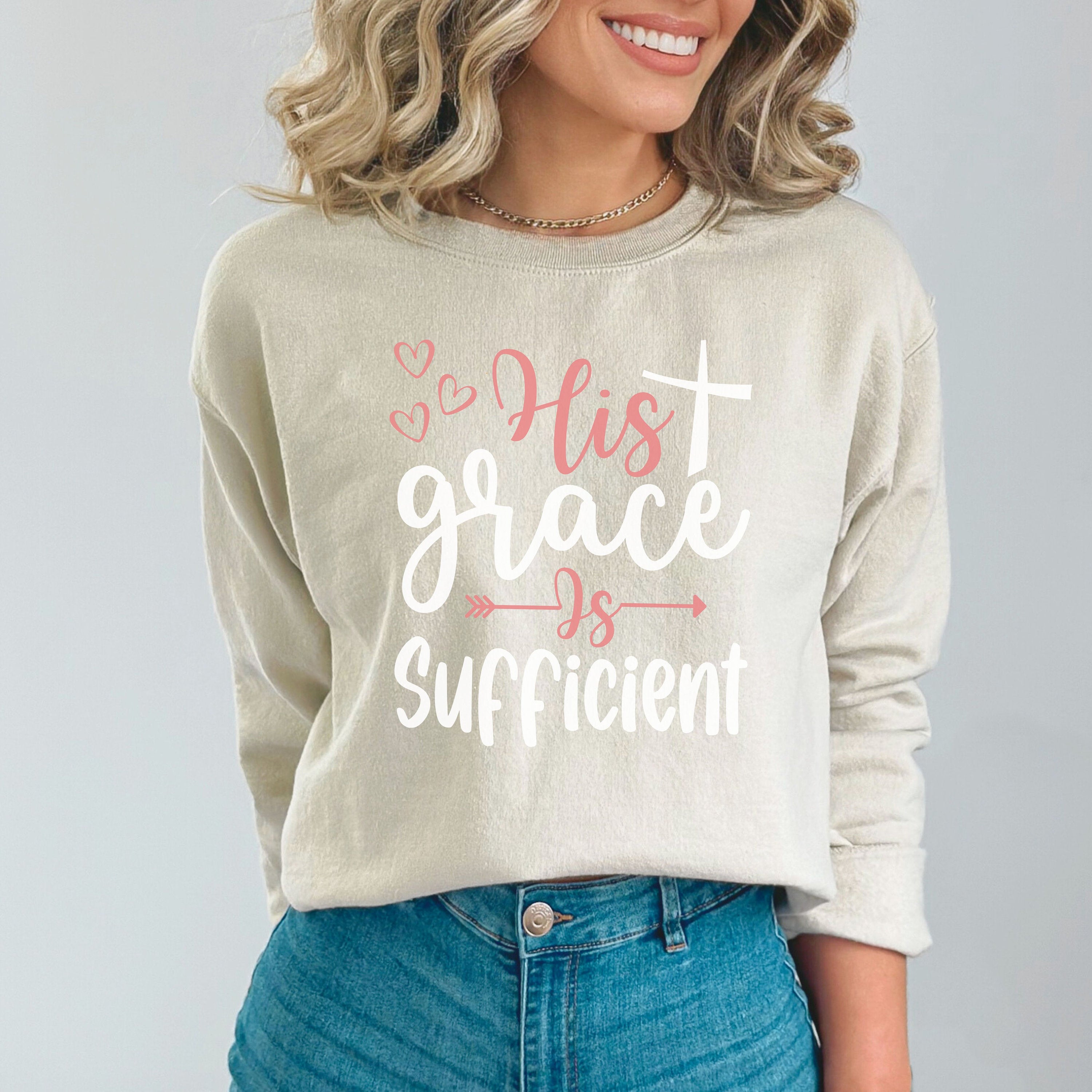 Women's Christian Sweatshirt, Christian Shirts, Religious Apparel, Church Merch, Bible Verse Shirt, Jesus Crewneck, Trendy Christian apparel