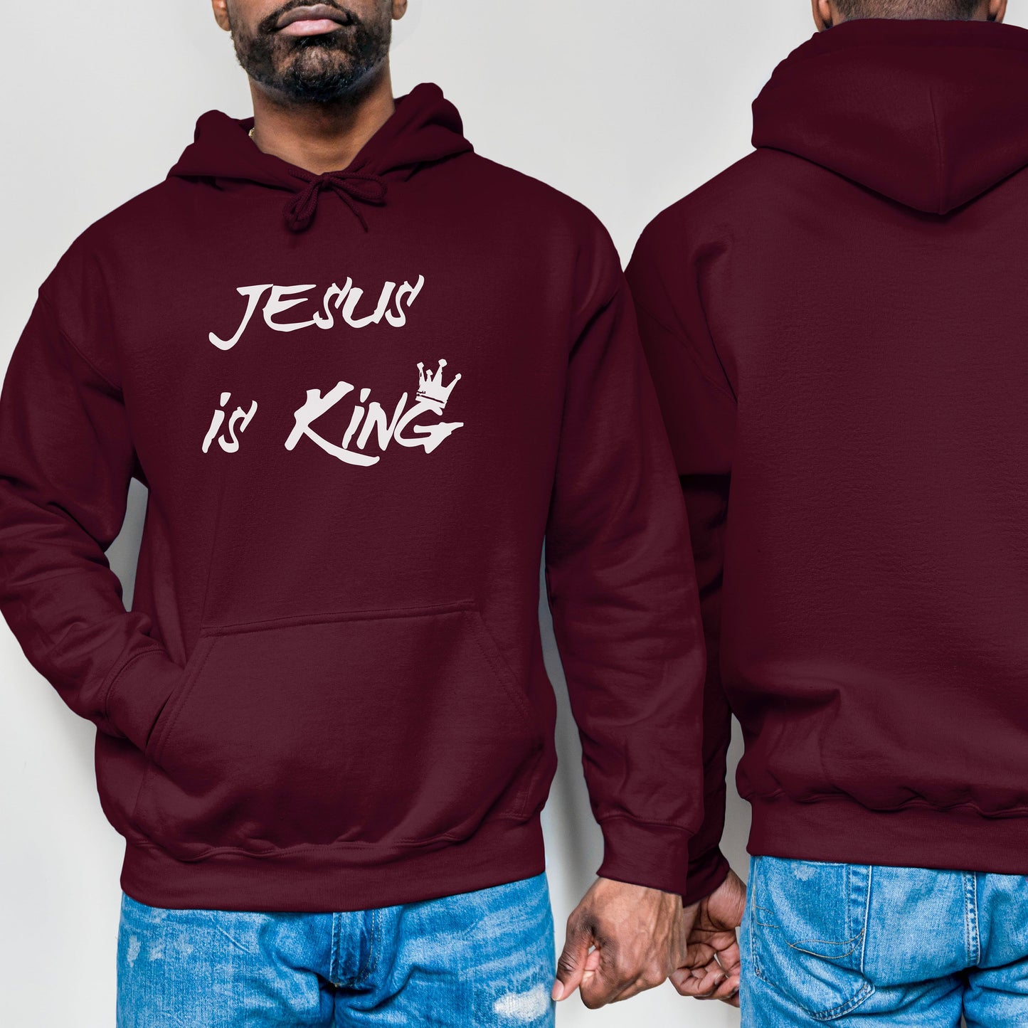 Jesus is king hoodie, Christian Hoodie men, Bible Verse Hoodie, Aesthetic Christian apparel, christian streetwear, I love Jesus Hoodie