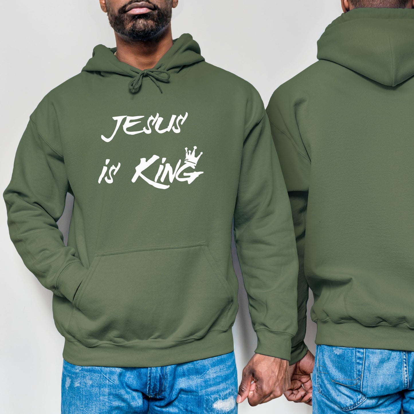 Jesus is king hoodie, Christian Hoodie men, Bible Verse Hoodie, Aesthetic Christian apparel, christian streetwear, I love Jesus Hoodie