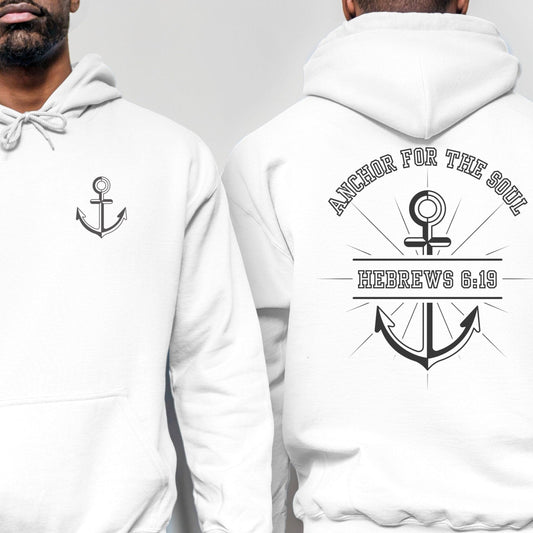 Jesus Hoodie, christian anchor, Jesus lover gift, religious hoodie, worship hoodie, mens christian sweatshirt, sailor shirt, God sweatshirt