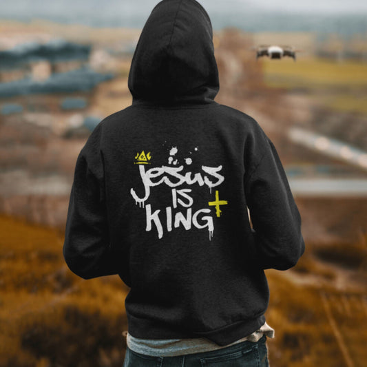 Jesus is King Hoodie, Christian Gift for Men, christian streetwear, Christian merch, christian hoodie, Jesus Hoodie, Men's Christian Hoodies