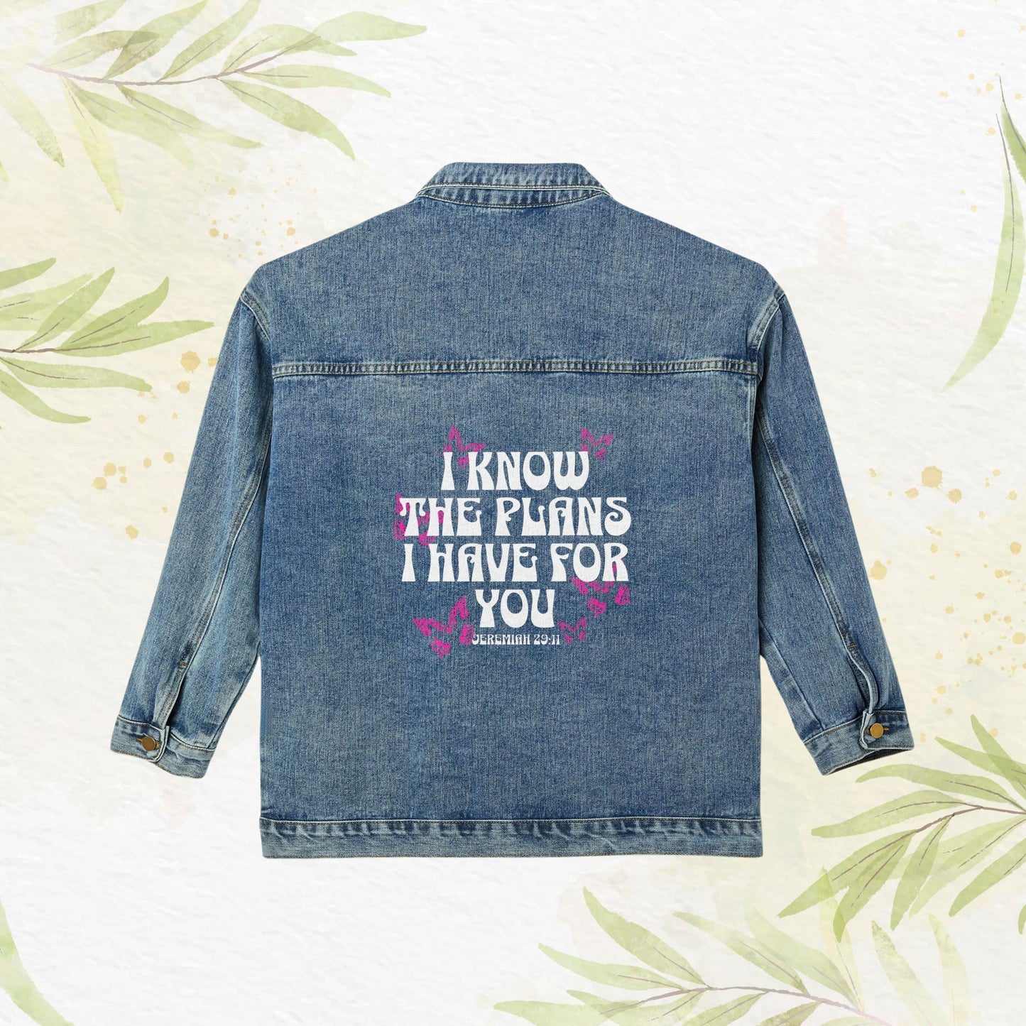 Christian Jean Jacket, Christian Denim, Jeremiah 29 11, Trendy Faith Clothes, Faith Based Apparel, Women's Denim Jacket, christian apparel